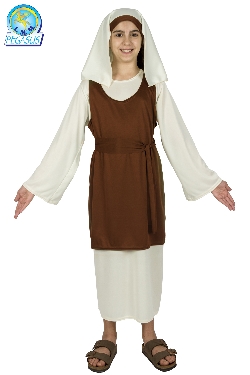 PASTORELLA DEL PRESEPE MARRONE BAMBINA